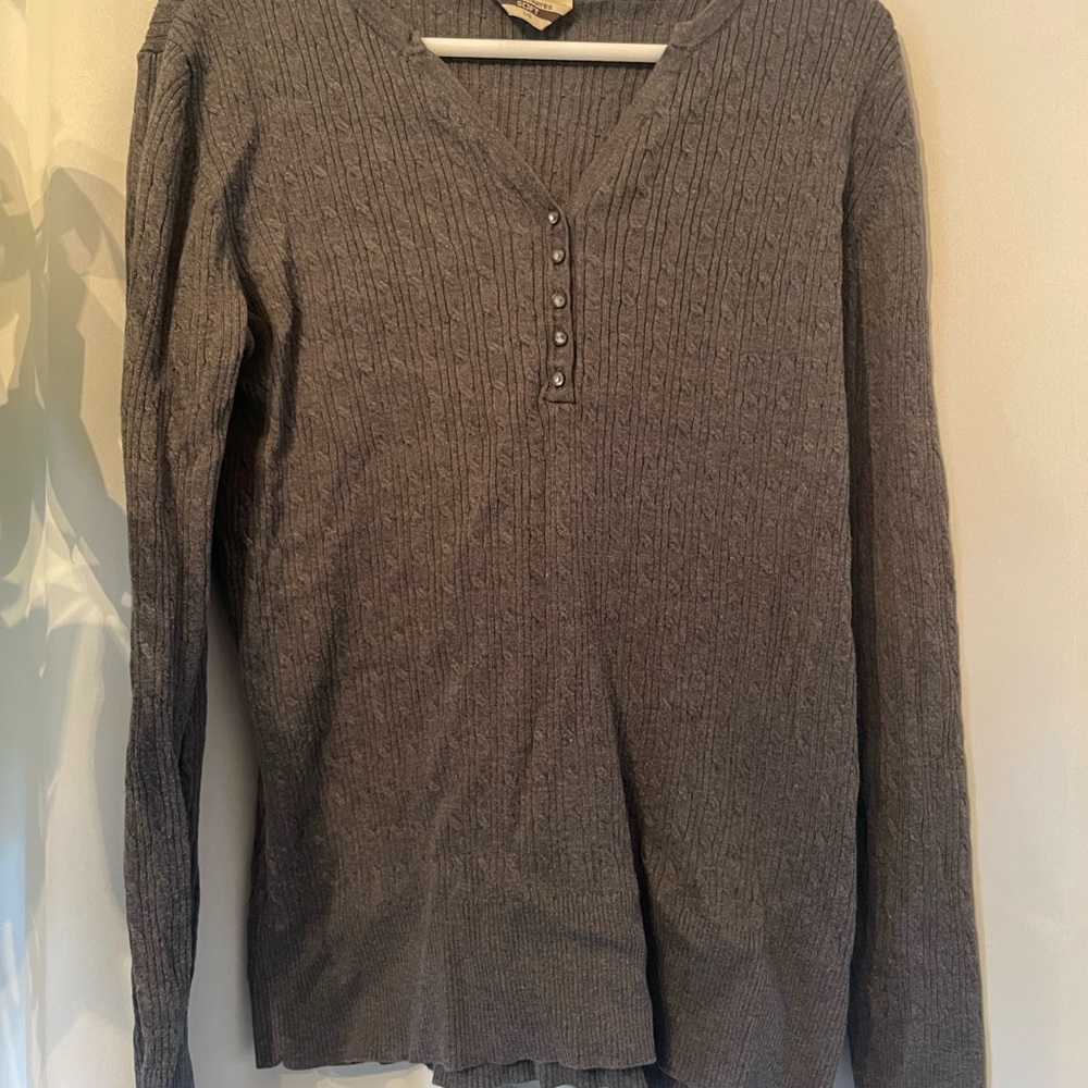 Denver Hayes Charcoal Knit Pullover